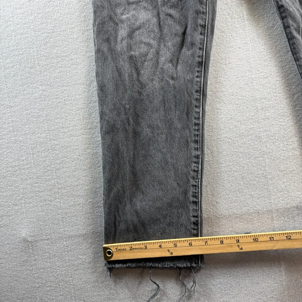Levi Strauss & Co 501 Jeans Men 34 Grey Raw Hem Straight Leg 29x25